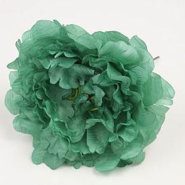 Peonía Feria. Flores de Flamenca. Verde Botella. 11cm